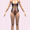 womens bodysuit 3d model clo 3d