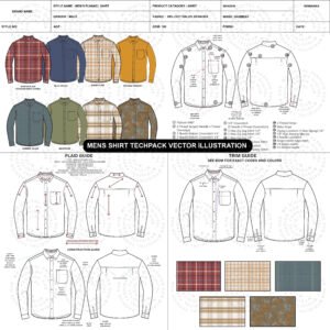 Excellent Mens Shirt Tech Pack Template for Flawless