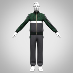 3d clothing Mens zip through jacket Digital Fashion CLO 3D & Marvelous Designer Compatible
