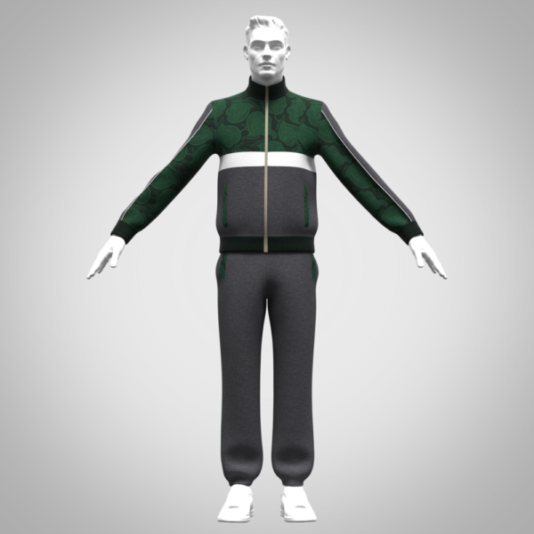 3d clothing Mens zip through jacket Digital Fashion CLO 3D & Marvelous Designer Compatible