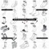 Mens socks vector illustration – editable flat sketch CAD template