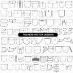 pocket vector design for apparel tech pack