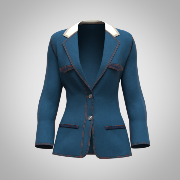 womens blazer 3d model clo 3d