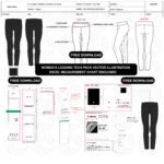 womens legging tech pack vector layout free downaload