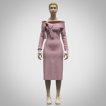 womens off shoulder dress 3d clothing