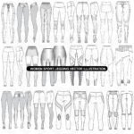 womens sport legging vector illustration pack