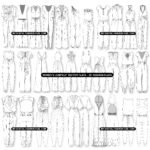 Womens jumpsuit Vector fashion flats set