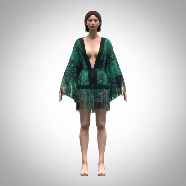 3d clothing Womens kimono Digital Fashion CLO 3D & Marvelous Designer Compatible