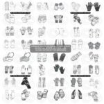 Gloves Vector Illustration Pack – Winter, Ski, Sports & Mittens Hand Gloves Vector Set for Designers