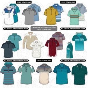 My digital fashion hub -The Ultimate Resource for Fashion Creators % mydigitalfashionhub.com Polo shirt vector free downlaod for Professional Fashion & Textile Work