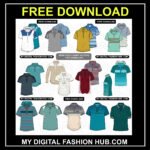 Polo shirt vector free downlaod for Professional Fashion & Textile Work