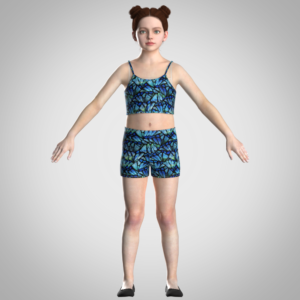 This high-quality Girls swimwear 3d clothing is ideal for use in digital fashion showcases, animations, gaming, virtual fitting rooms, or fashion prototyping. Girls swimwear 3d clothing low-poly 3d model