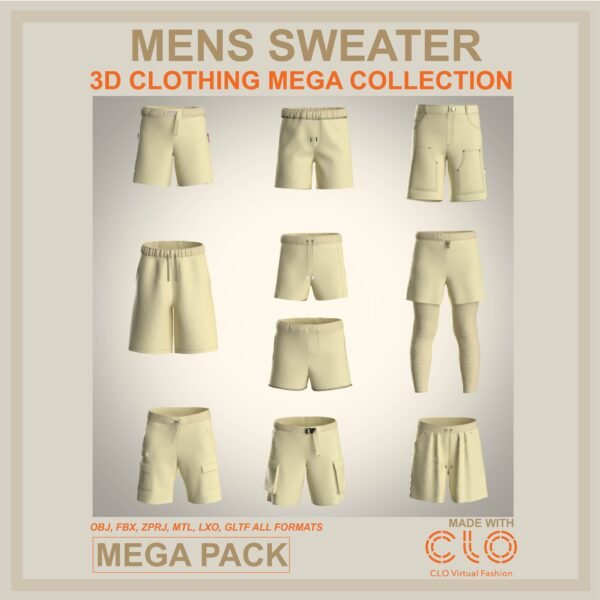 Boys Shorts 3D Clothing Mega Pack from MyDigitalFashionHub