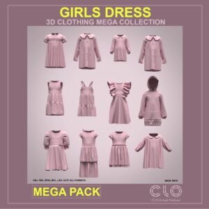 My digital fashion hub -The Ultimate Resource for Fashion Creators % mydigitalfashionhub.com Girls Dress 3D Clothing Mega Pack