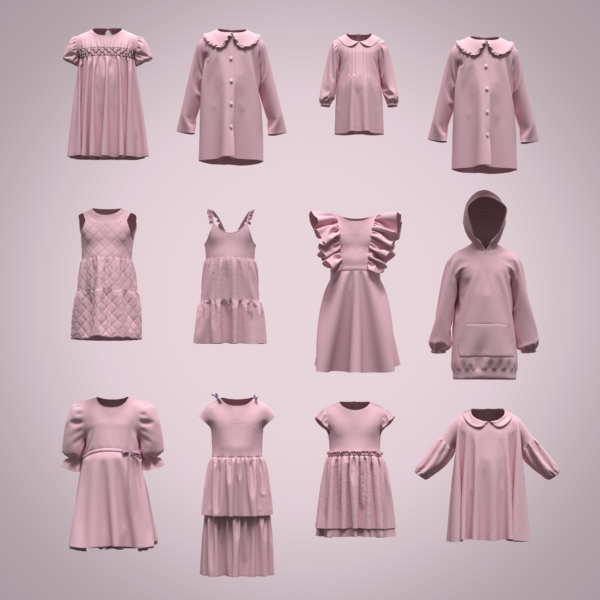Girls Dress 3D Clothing Mega Pack from MyDigitalFashionHub changes that workflow