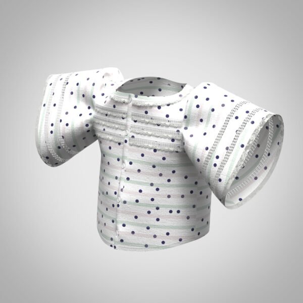 This high-quality girls broderie anglais tops and trouser 3d clothing is ideal for use in digital fashion showcases, animations, gaming, virtual fitting rooms, or fashion prototyping. The model is optimized with a low polycount, making it suitable for real-time applications.