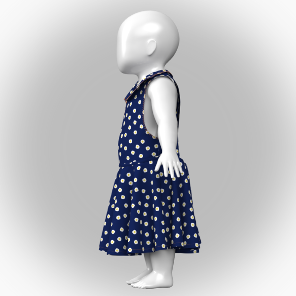 Baby dress 3d clothing low-poly 3d model This high-quality Baby dress 3d clothing is ideal for use in digital fashion showcases, animations, gaming, virtual fitting rooms, or fashion prototyping. The model is optimized with a low polycount, making it suitable for real-time applications. Key Features: Low polycount 3d Clothing – Optimized for fast rendering and game engines Realistic wash-effect textures – Includes exotic surface details. Normal maps – For enhanced depth and realism 2D CAD Pattern included – Perfect for actual garment production. Printable sewing pattern – Based on production standards. If anything missing just direct text me, I will be there for help. File formates : Zprj, Obj, FBX, MTL, LXO, DXF, PDF and also all in one file. Made with Clo Standalone. 2x1 Model inside.