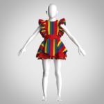 Girls dress 3d clothing