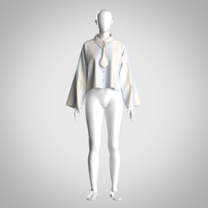 My digital fashion hub -The Ultimate Resource for Fashion Creators % mydigitalfashionhub.com Womens tie neck shirt 3d clothing Low-poly 3D model
