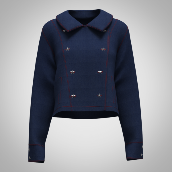 womens denim jacket 3d clothing Womens denim jacket 3d clothing. This high-quality womens denim jacket 3d clothing is ideal for use in digital fashion showcases, animations, gaming, virtual fitting rooms, or fashion prototyping. The model is optimized with a low polycount, making it suitable for real-time applications. Key Features: Low polycount 3d Clothing – Optimized for fast rendering and game engines Realistic wash-effect textures – Includes exotic surface details. Normal maps – For enhanced depth and realism 2D CAD Pattern included – Perfect for actual garment production. Printable sewing pattern – Based on production standards. If anything missing just direct text me, I will be there for help. File formates : Zprj, Obj, FBX, MTL, LXO, DXF, PDF and also all in one file. Made with Clo Standalone.
